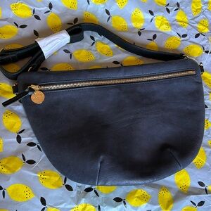 Brand New! Clare V Le Grande Fanny - Navy Blue w/ black zipper and strap